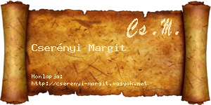 Cserényi Margit névjegykártya