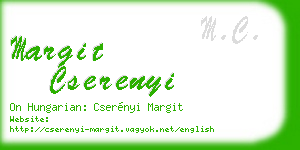 margit cserenyi business card