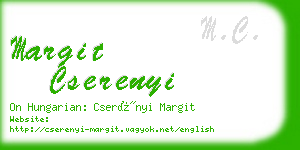 margit cserenyi business card